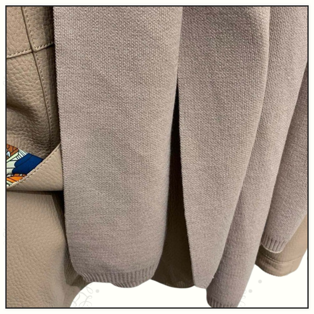 LAMBSKIN BELTED JACKET WITH REMOVABLE CASHMERE SCARF