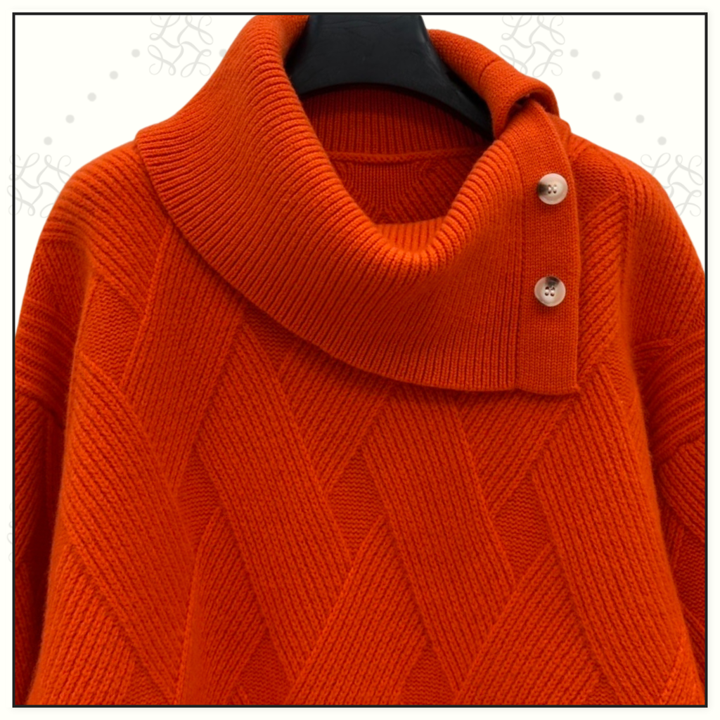 CASHMERE SWEATER WITH BRAIDING MOTIF