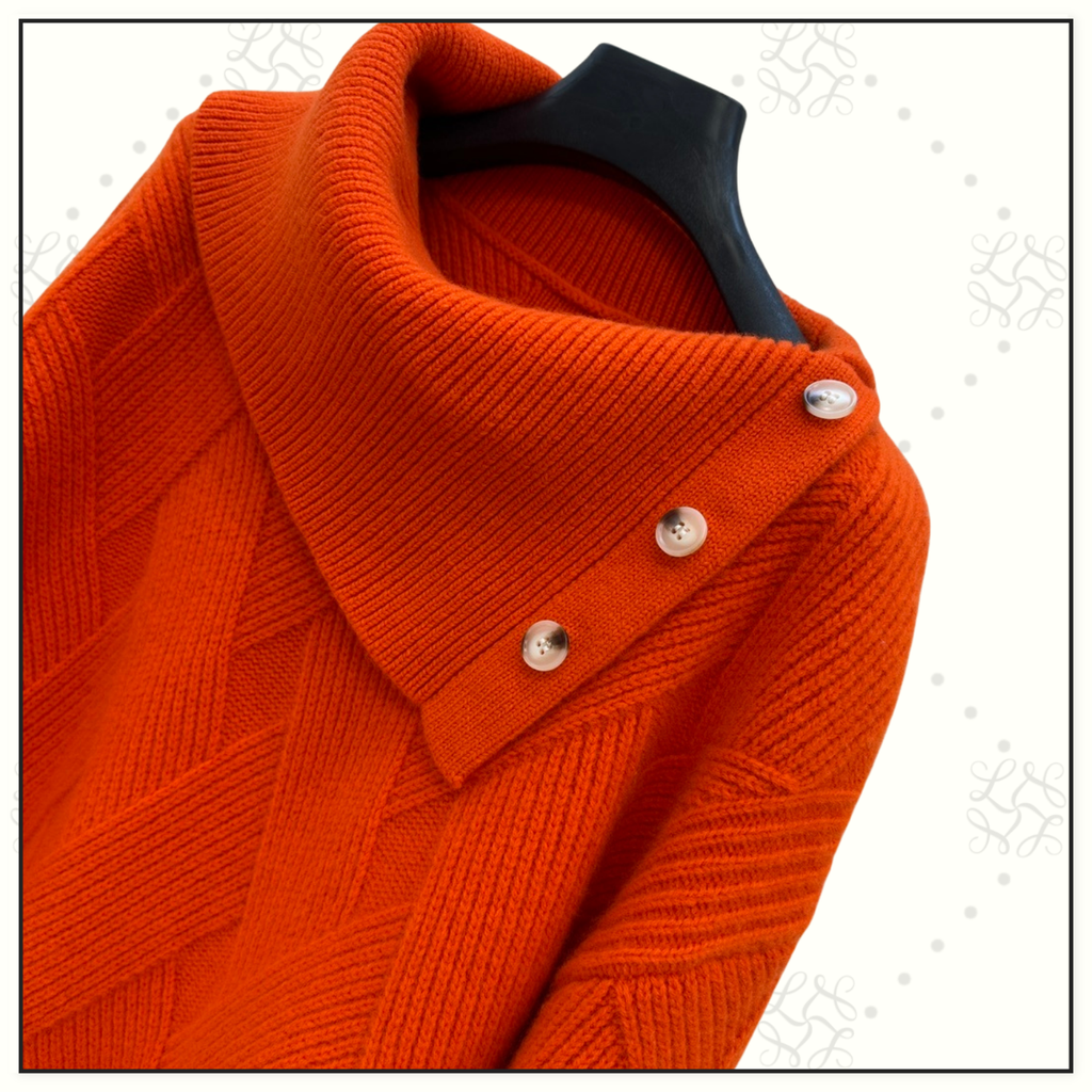 CASHMERE SWEATER WITH BRAIDING MOTIF