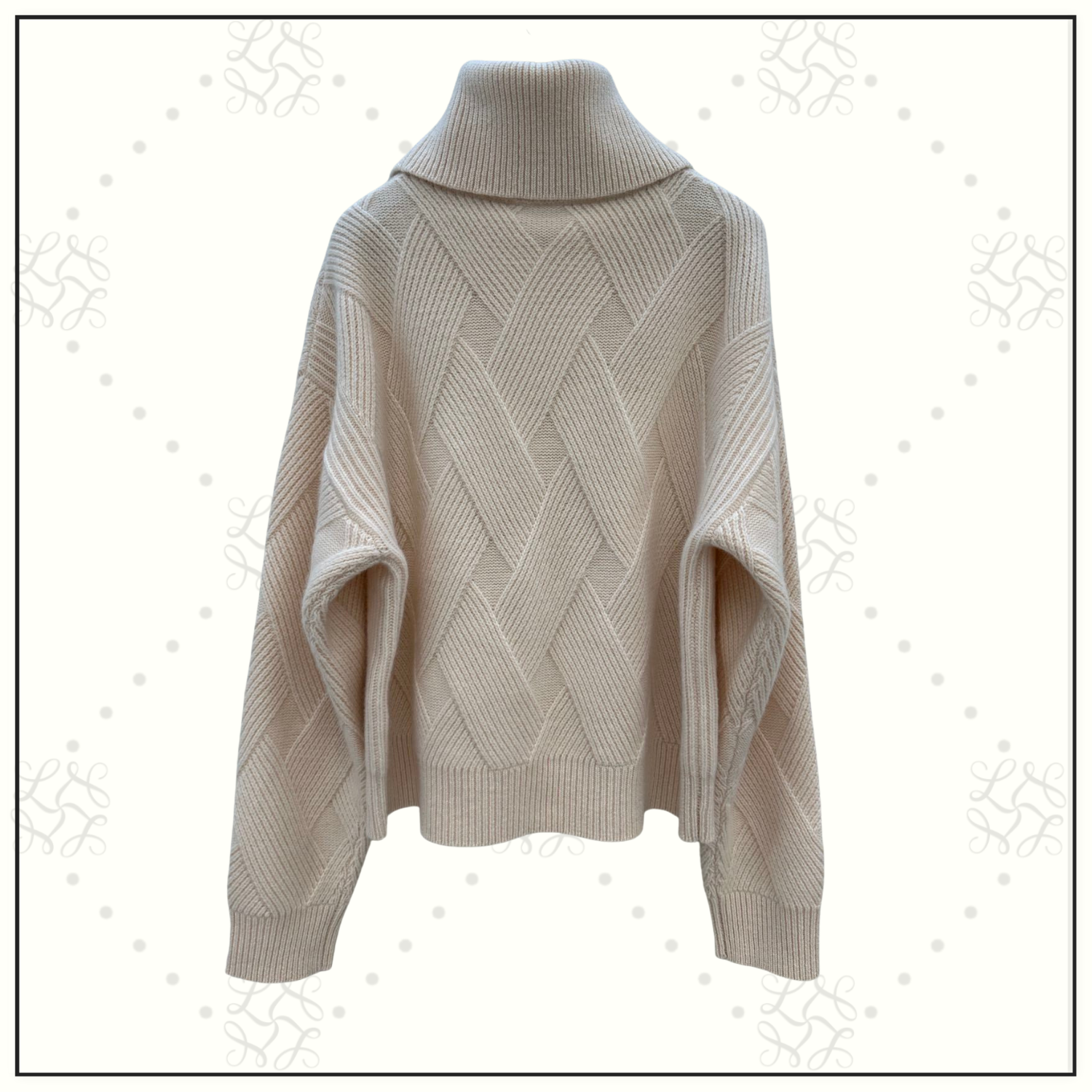 CASHMERE SWEATER WITH BRAIDING MOTIF