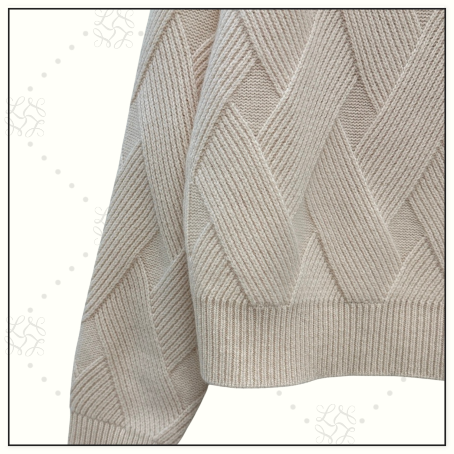 CASHMERE SWEATER WITH BRAIDING MOTIF