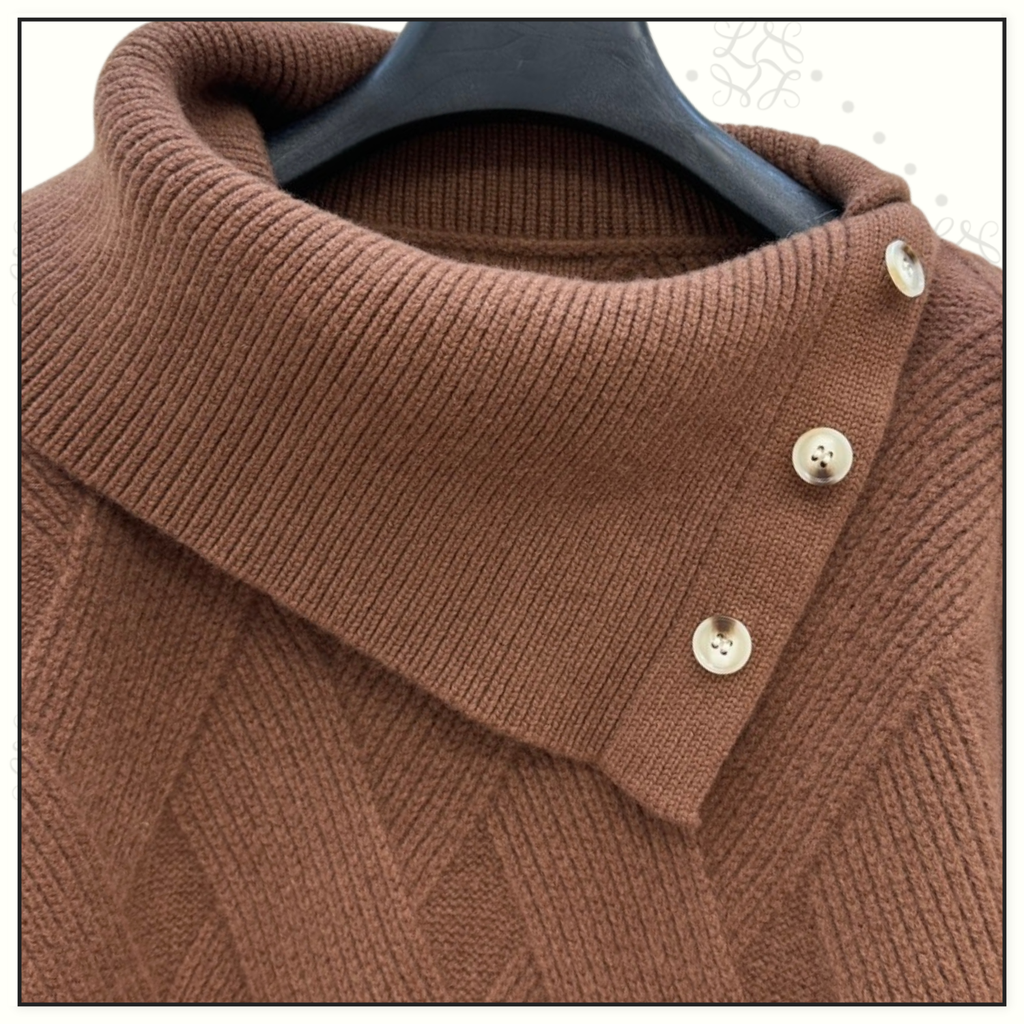 CASHMERE SWEATER WITH BRAIDING MOTIF