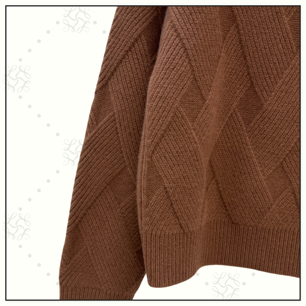 CASHMERE SWEATER WITH BRAIDING MOTIF