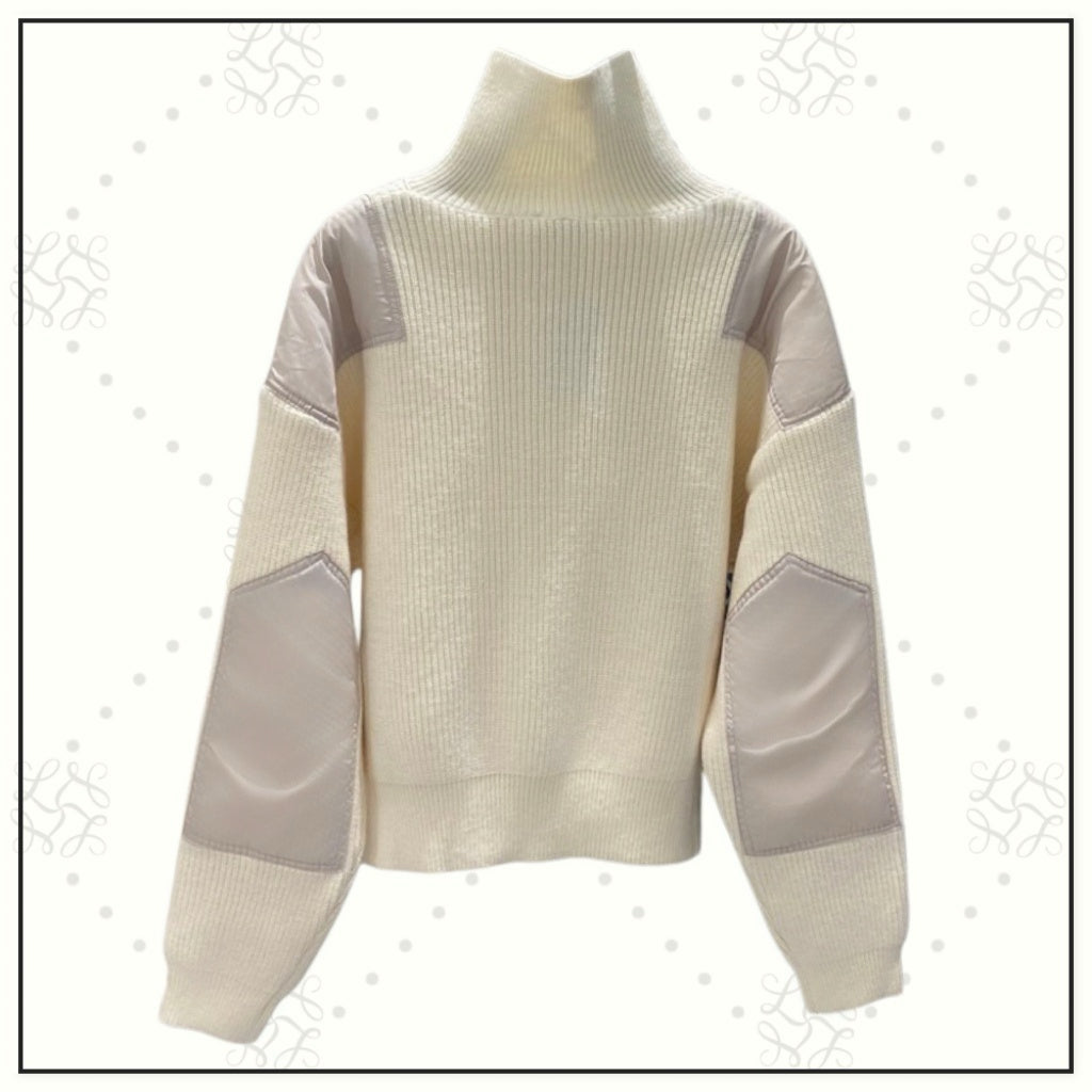 MILITARY PATCH KNIT SWEATER