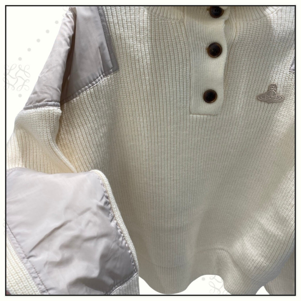 MILITARY PATCH KNIT SWEATER