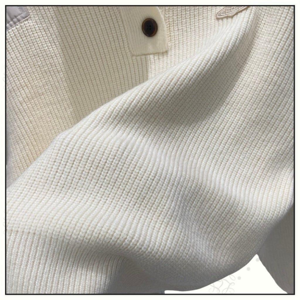 MILITARY PATCH KNIT SWEATER