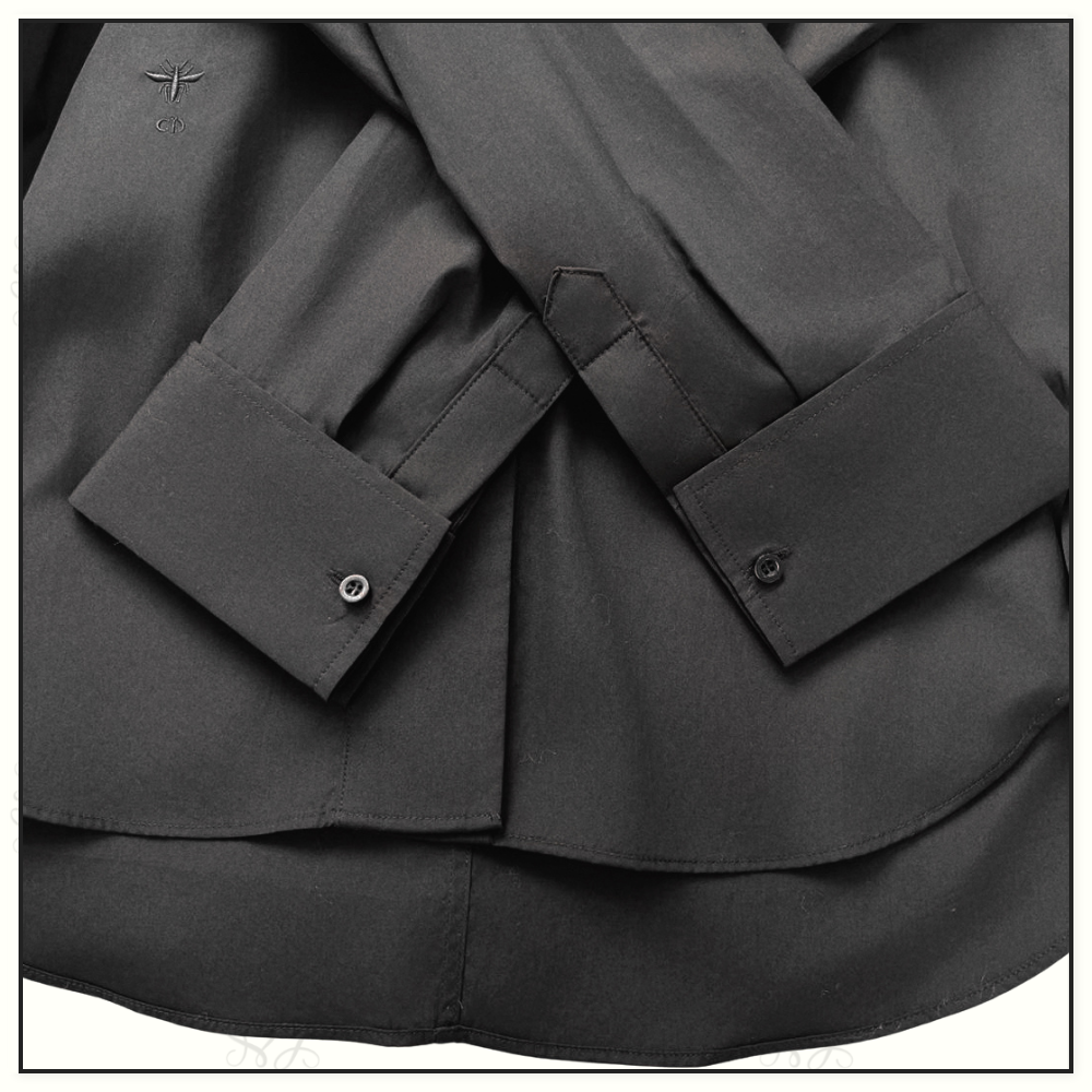 BLOUSE WITH OBLIQUE CLOSURE