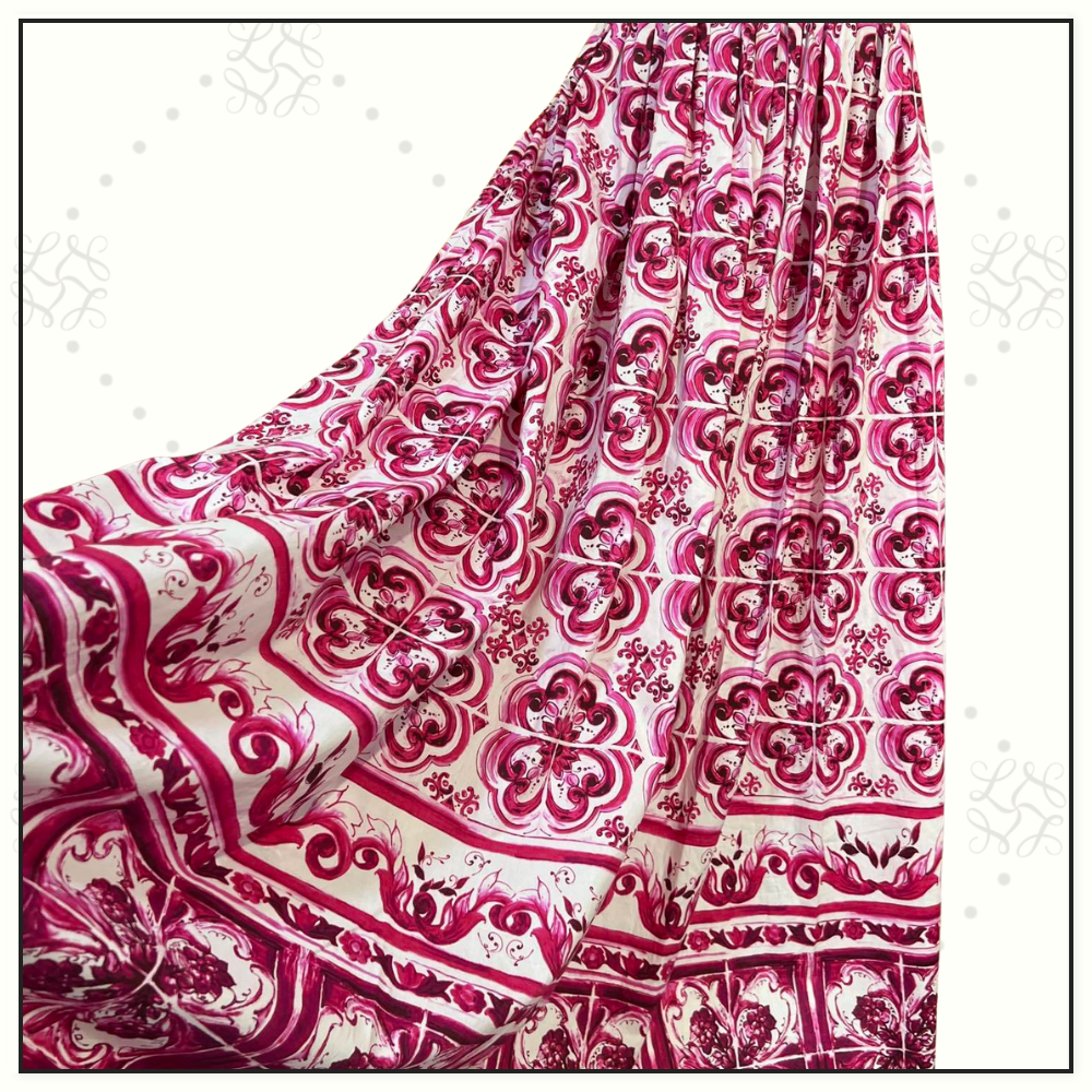 MAJOLICA COTTON POPLIN MAXI DRESS