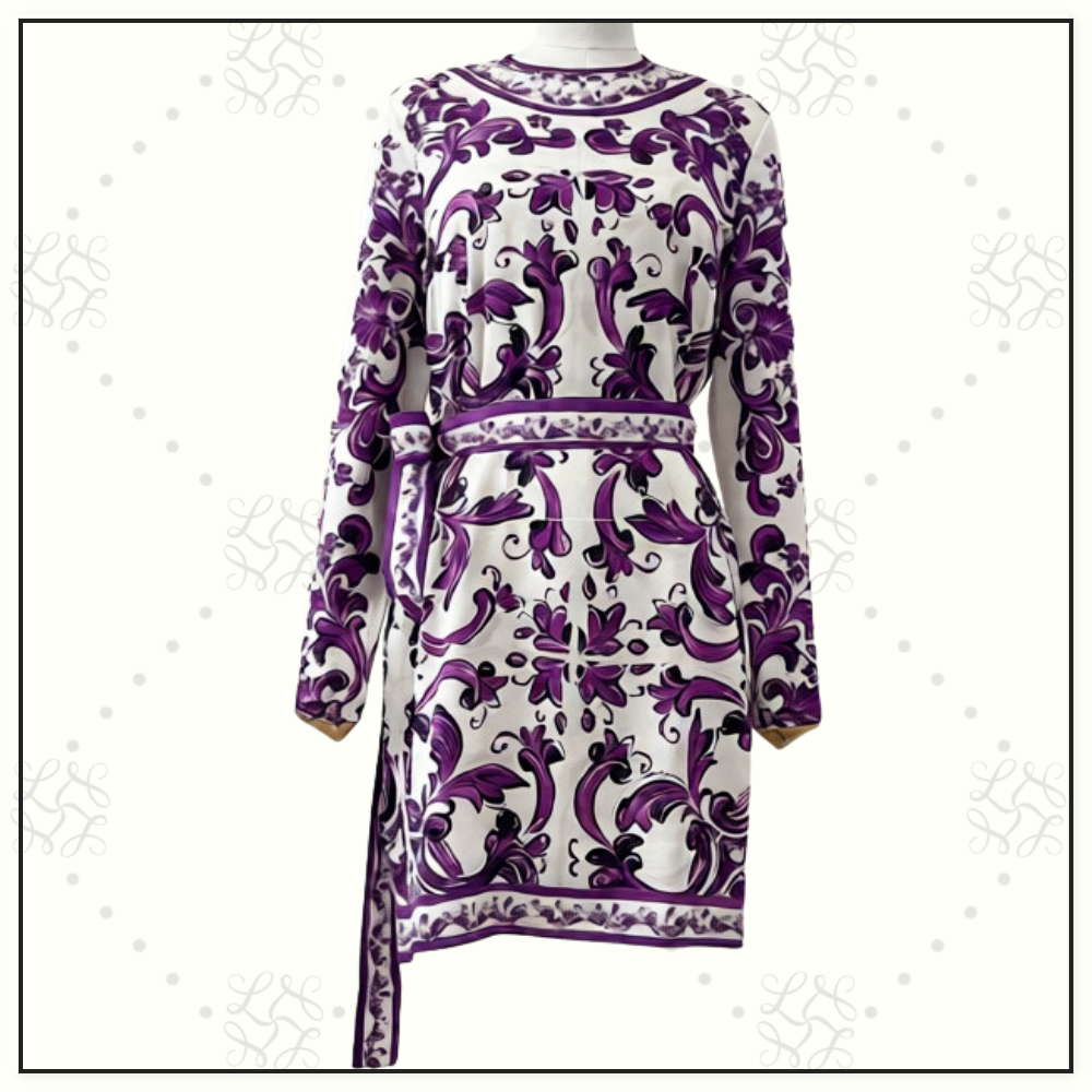 MAJOLICA SILK MINI DRESS