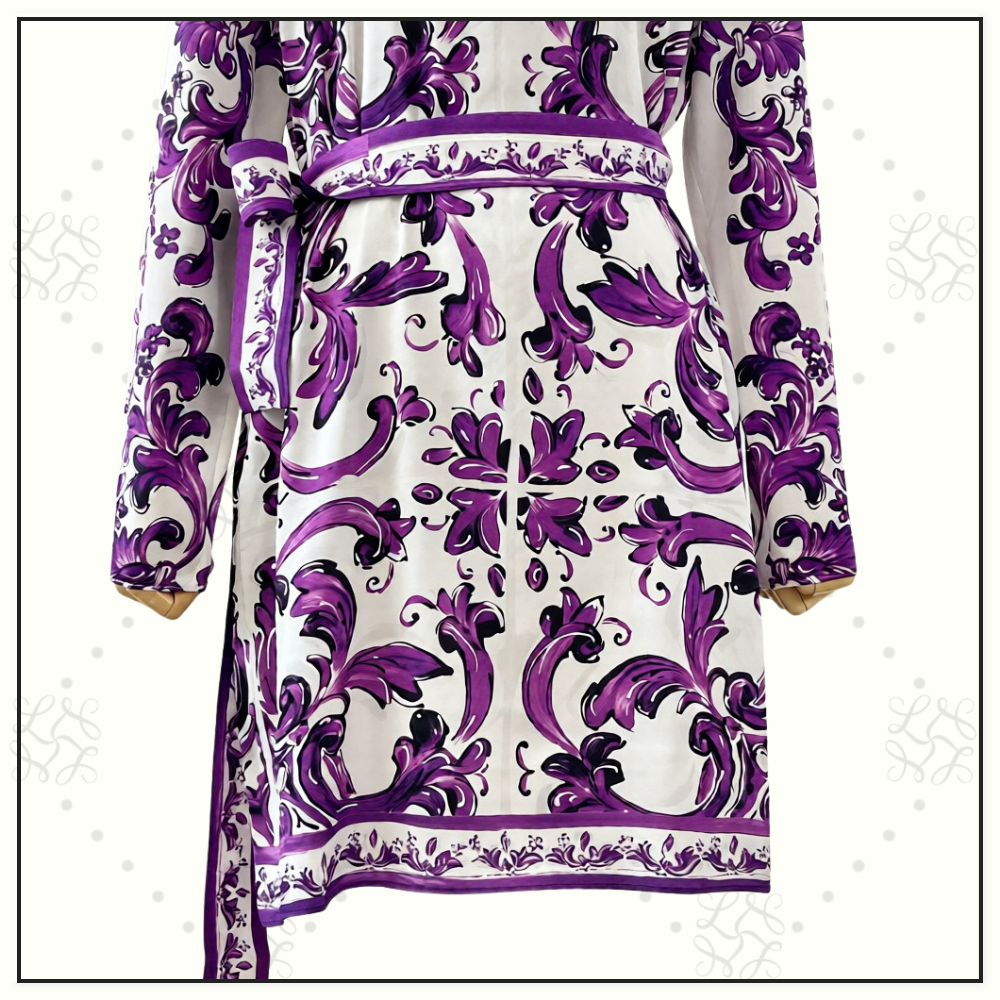 MAJOLICA SILK MINI DRESS