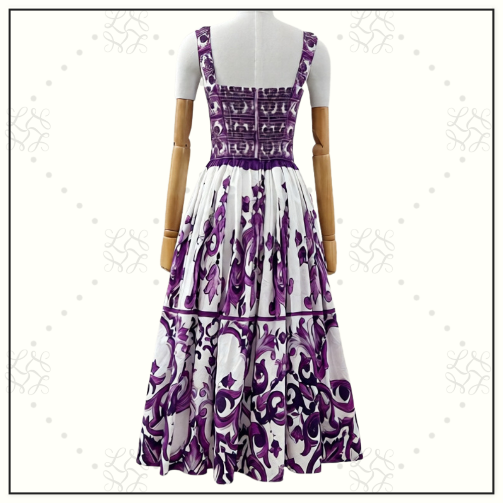 MAJOLICA COTTON POPLIN MAXI DRESS