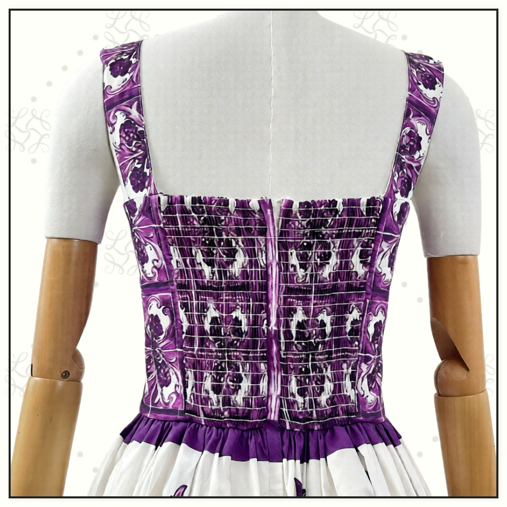 MAJOLICA COTTON POPLIN MAXI DRESS