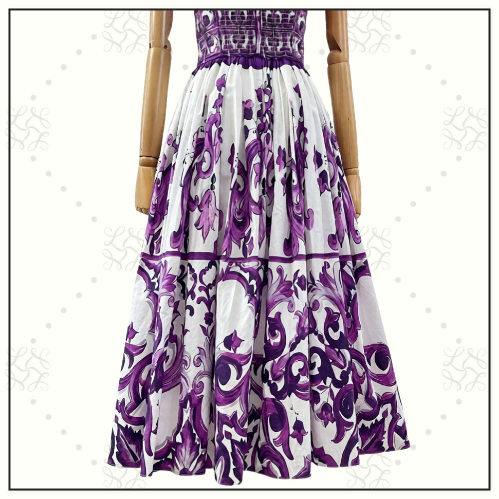 MAJOLICA COTTON POPLIN MAXI DRESS