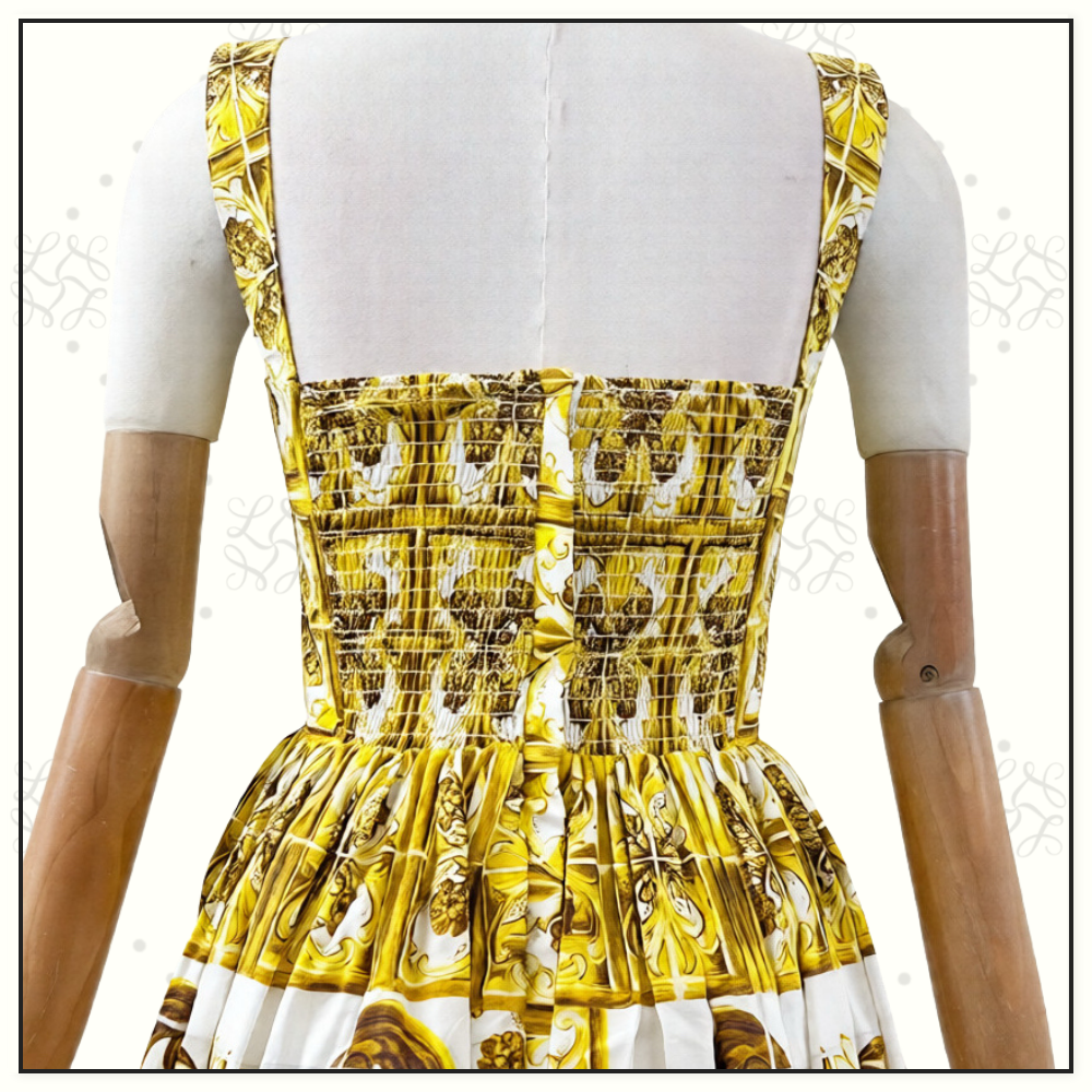 MAJOLICA COTTON POPLIN MIDI DRESS