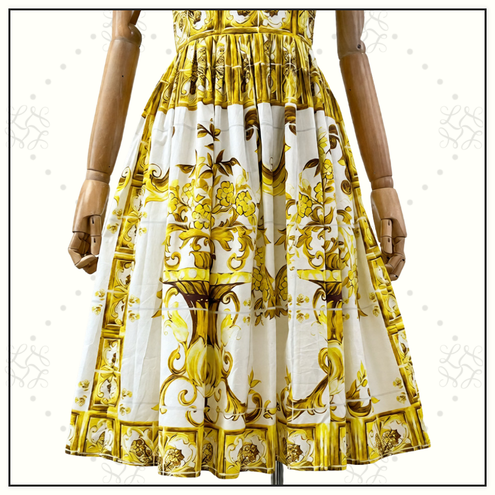 MAJOLICA COTTON POPLIN MIDI DRESS