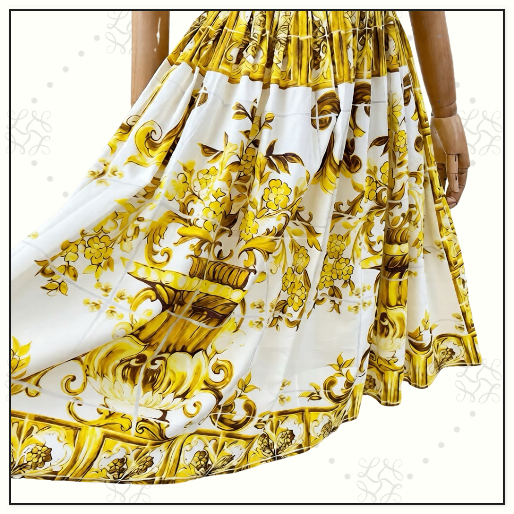 MAJOLICA COTTON POPLIN MIDI DRESS