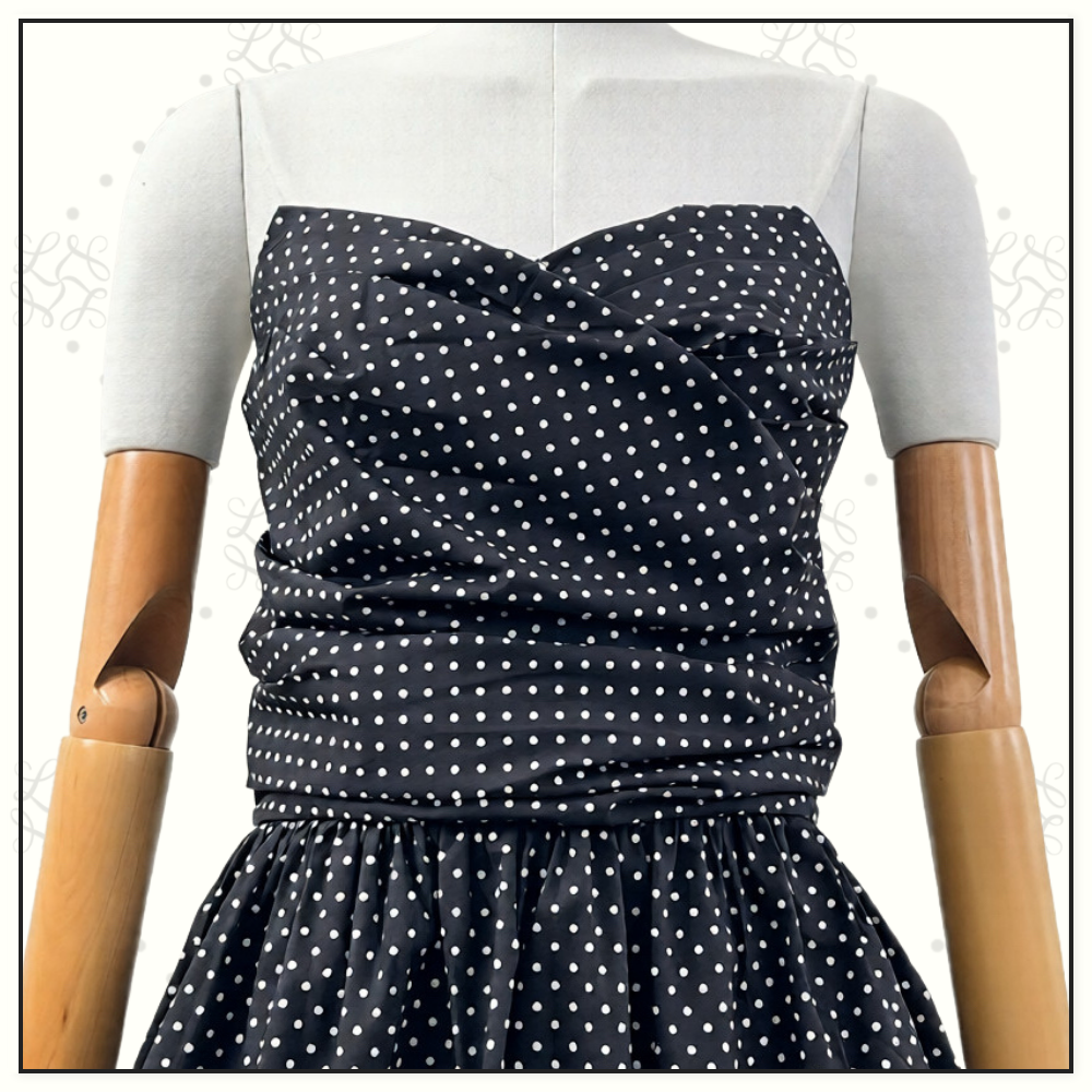 POLKA DOT BUSTIER MINI DRESS