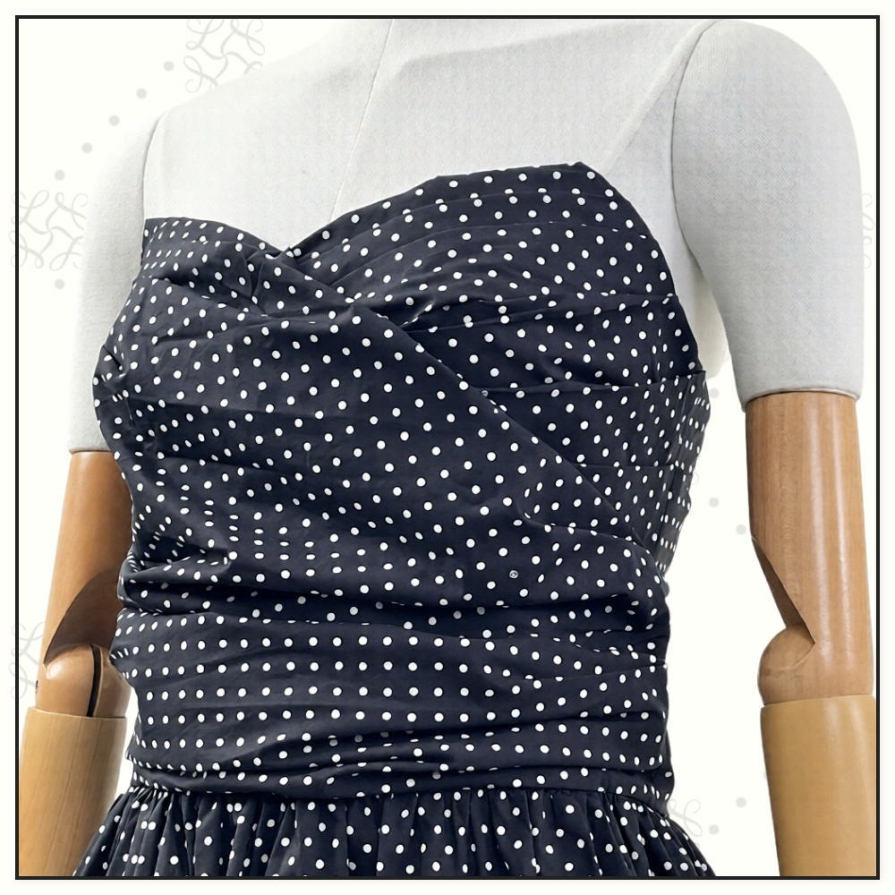POLKA DOT BUSTIER MINI DRESS