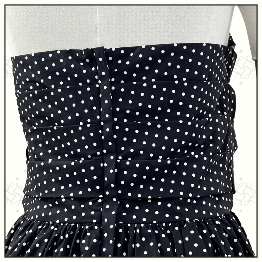POLKA DOT BUSTIER MINI DRESS