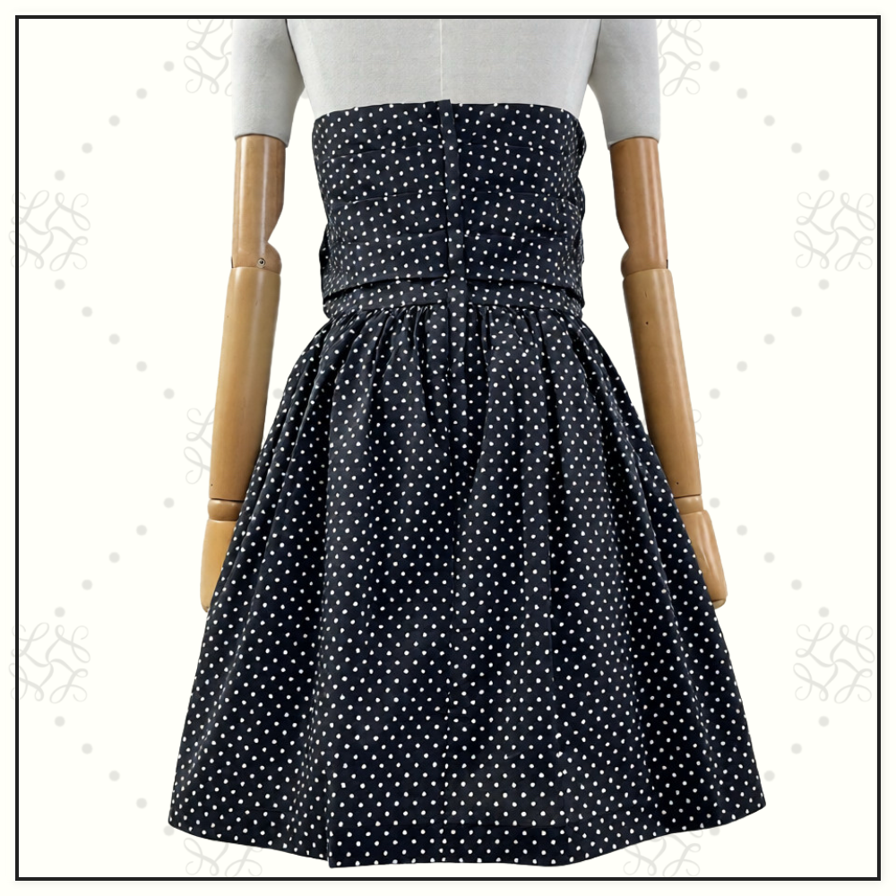 POLKA DOT BUSTIER MINI DRESS