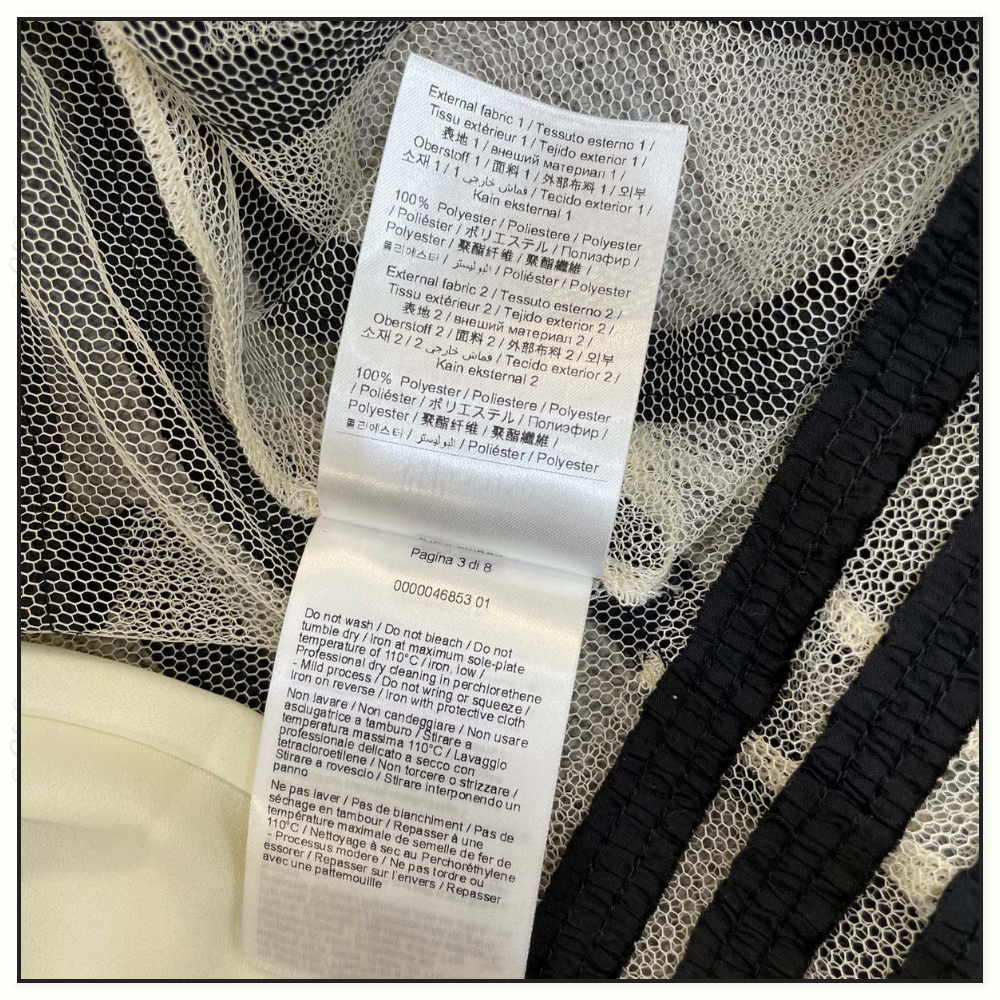 STRIPED TULLE MIDI DRESS