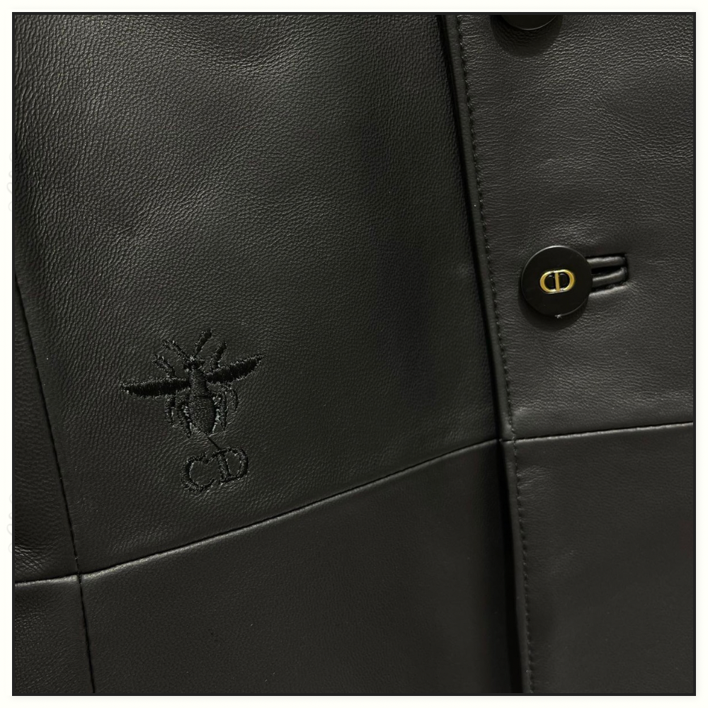 LEATHER COLLARLESS JACKET