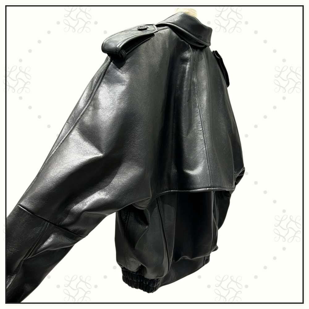 LEATHER BOMBER JACKET