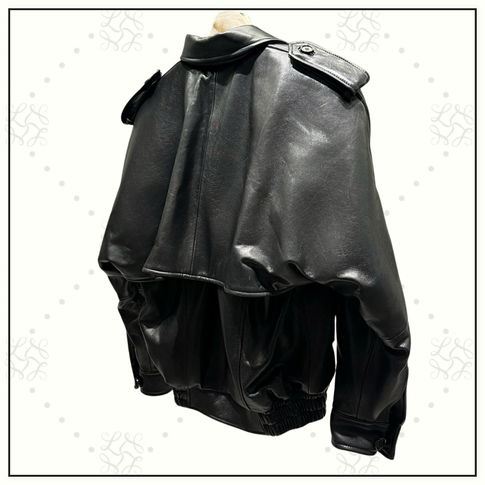 LEATHER BOMBER JACKET