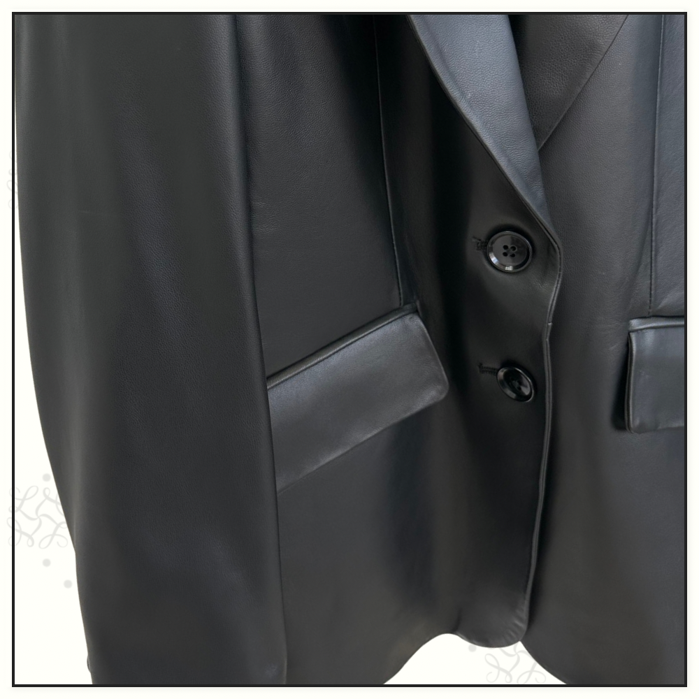 LEATHER BLAZER