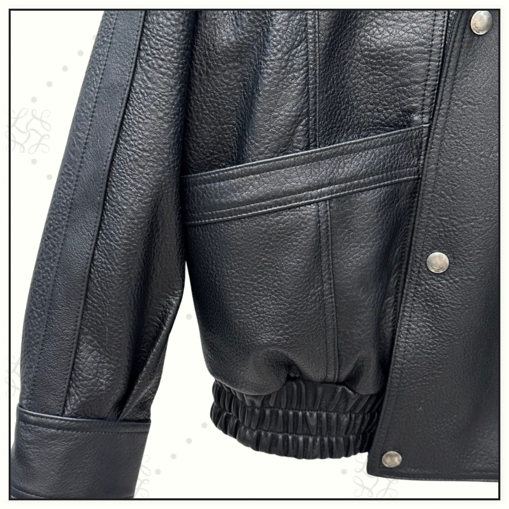 LEATHER BOMBER JACKET