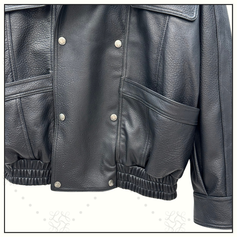 LEATHER BOMBER JACKET