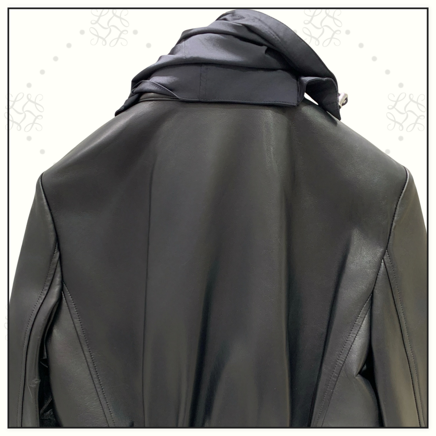 LEATHER HOODED JACKET