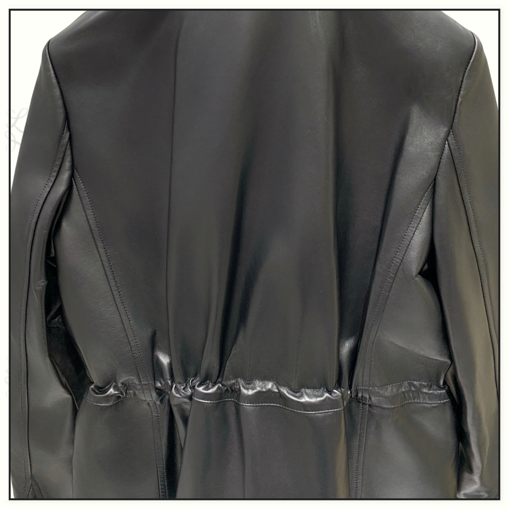 LEATHER HOODED JACKET