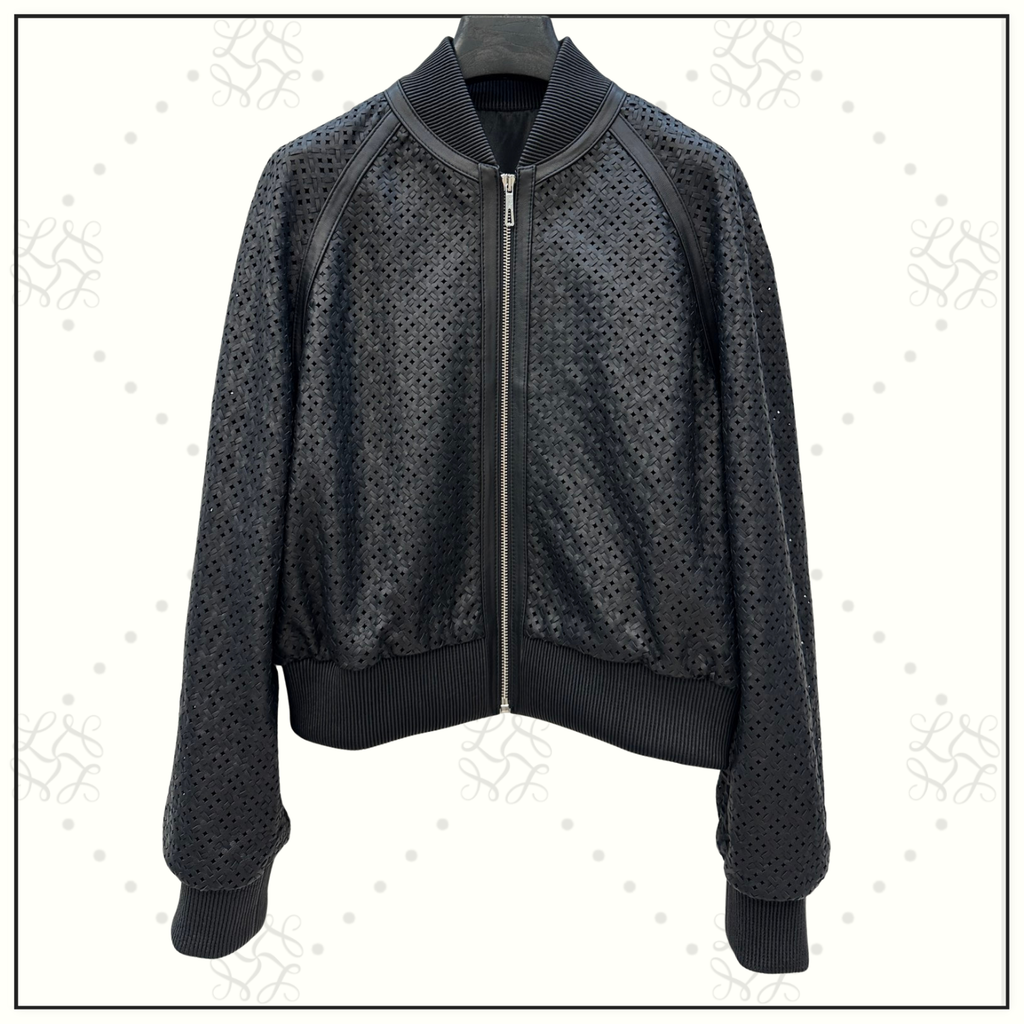 LEATHER BOMBER JACKET