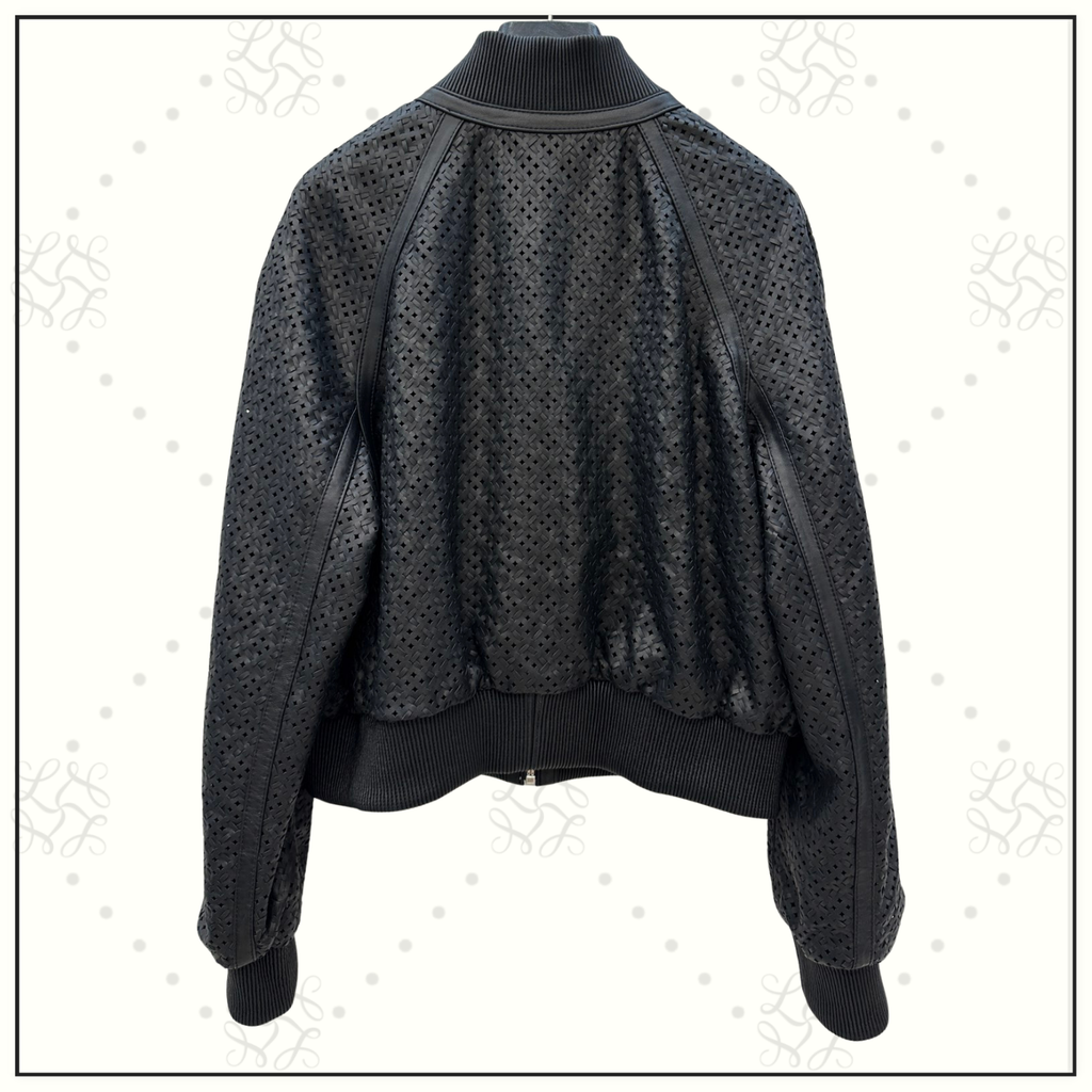 LEATHER BOMBER JACKET