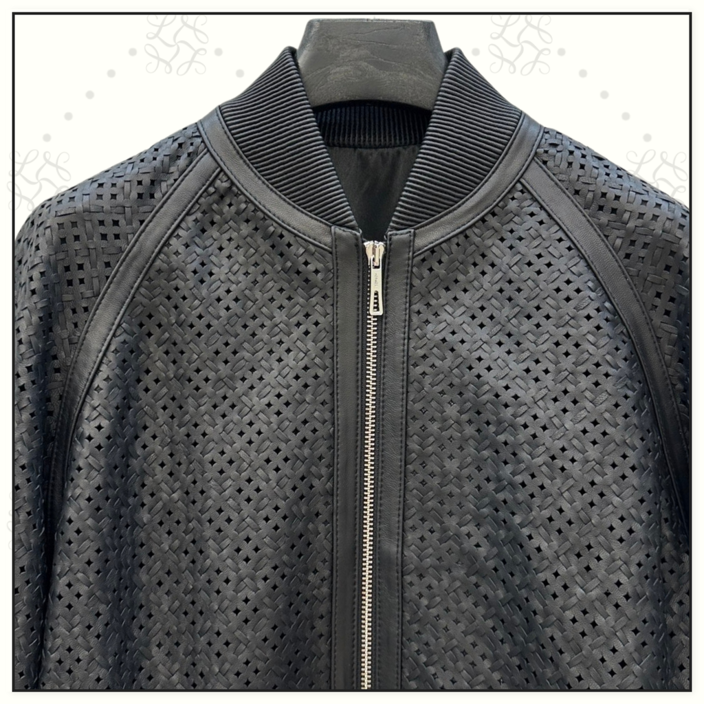 LEATHER BOMBER JACKET