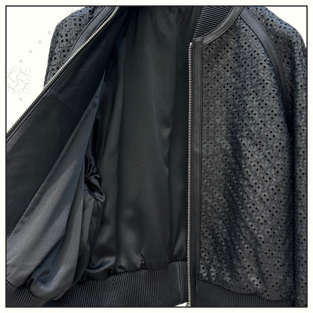LEATHER BOMBER JACKET