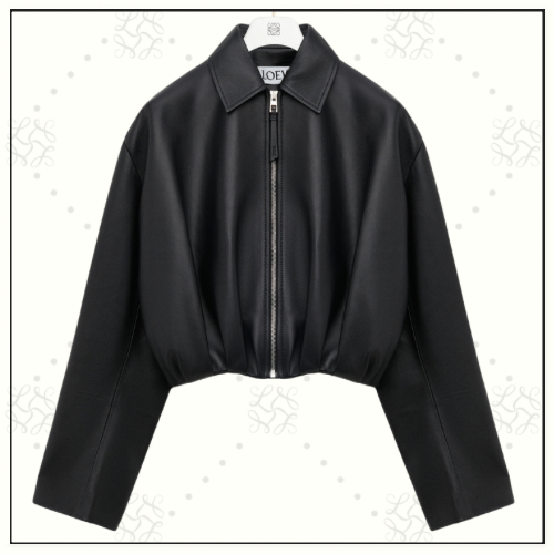 DRAPED LEATHER JACKET