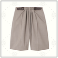 BELTED WOOL SHORTS