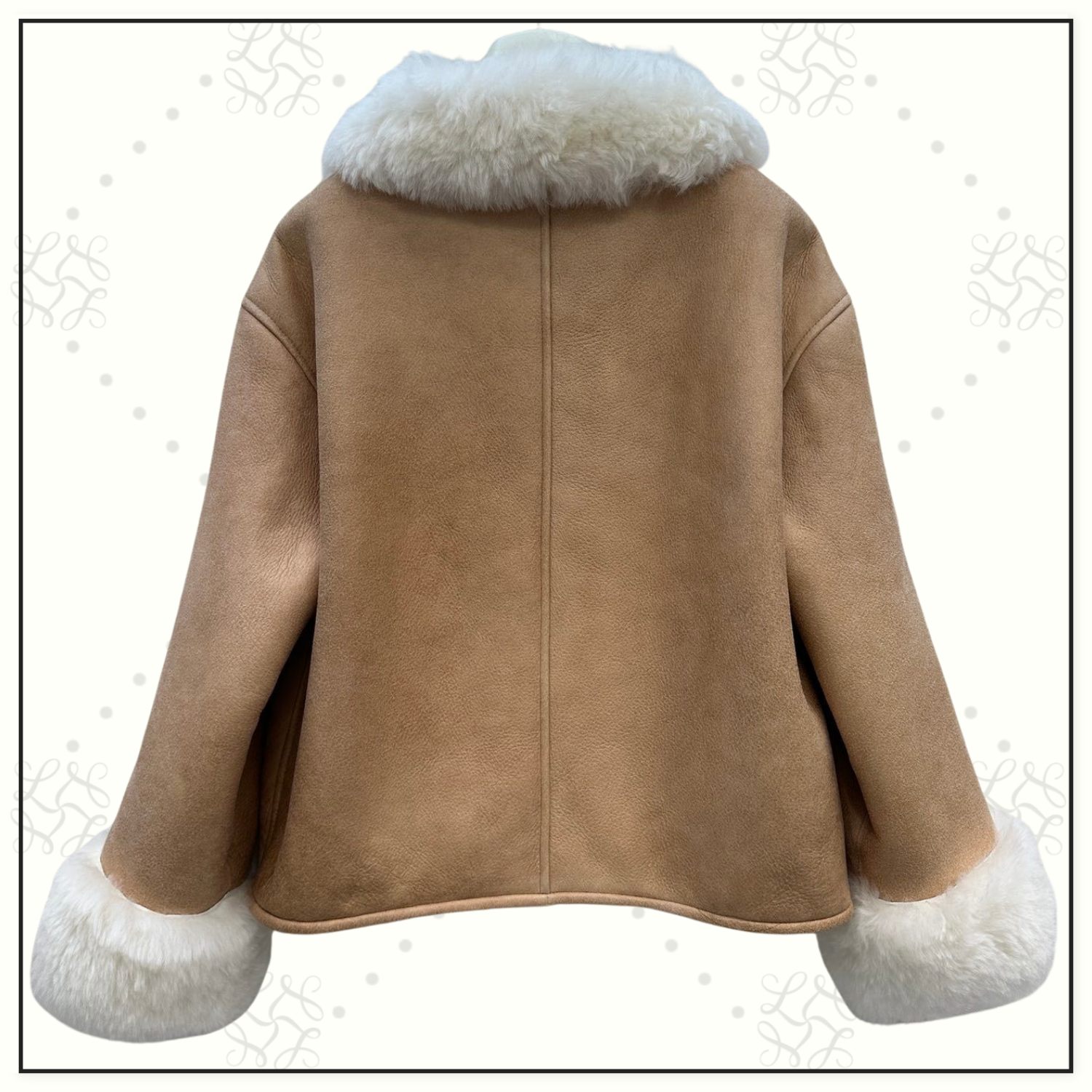 SHEARLING TRIM LEATHER JACKET