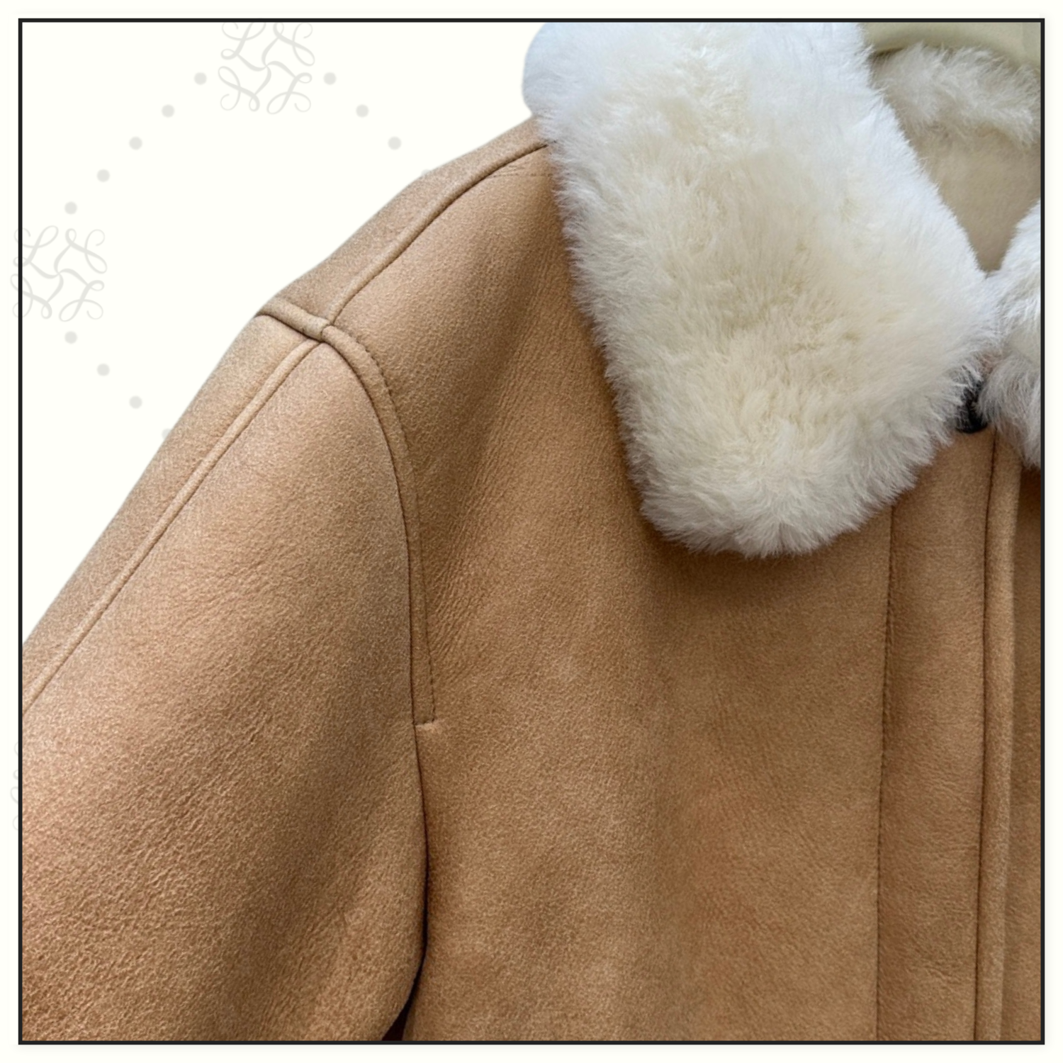 SHEARLING TRIM LEATHER JACKET