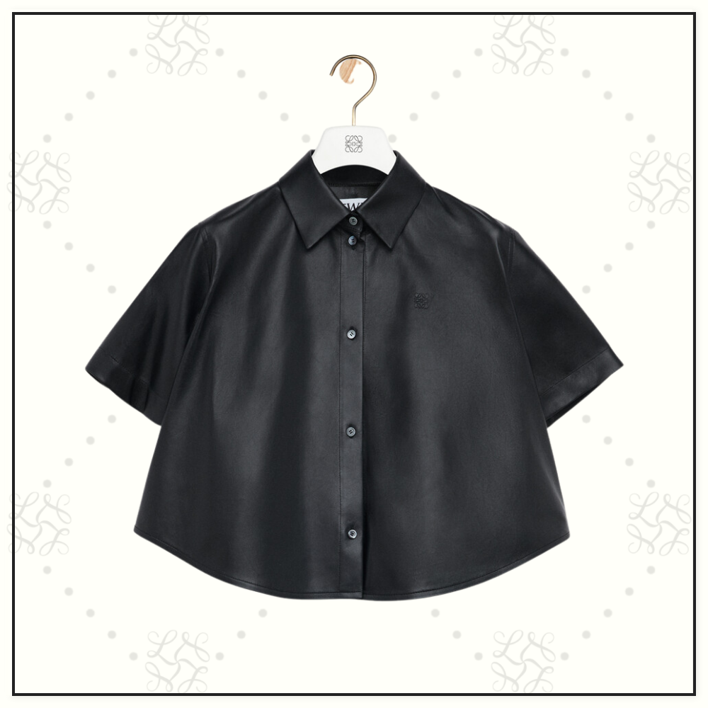 LAMBSKIN TRAPEZE SHORT SHIRT