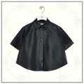 LAMBSKIN TRAPEZE SHORT SHIRT