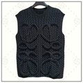 CABLE KNIT WOOL VEST