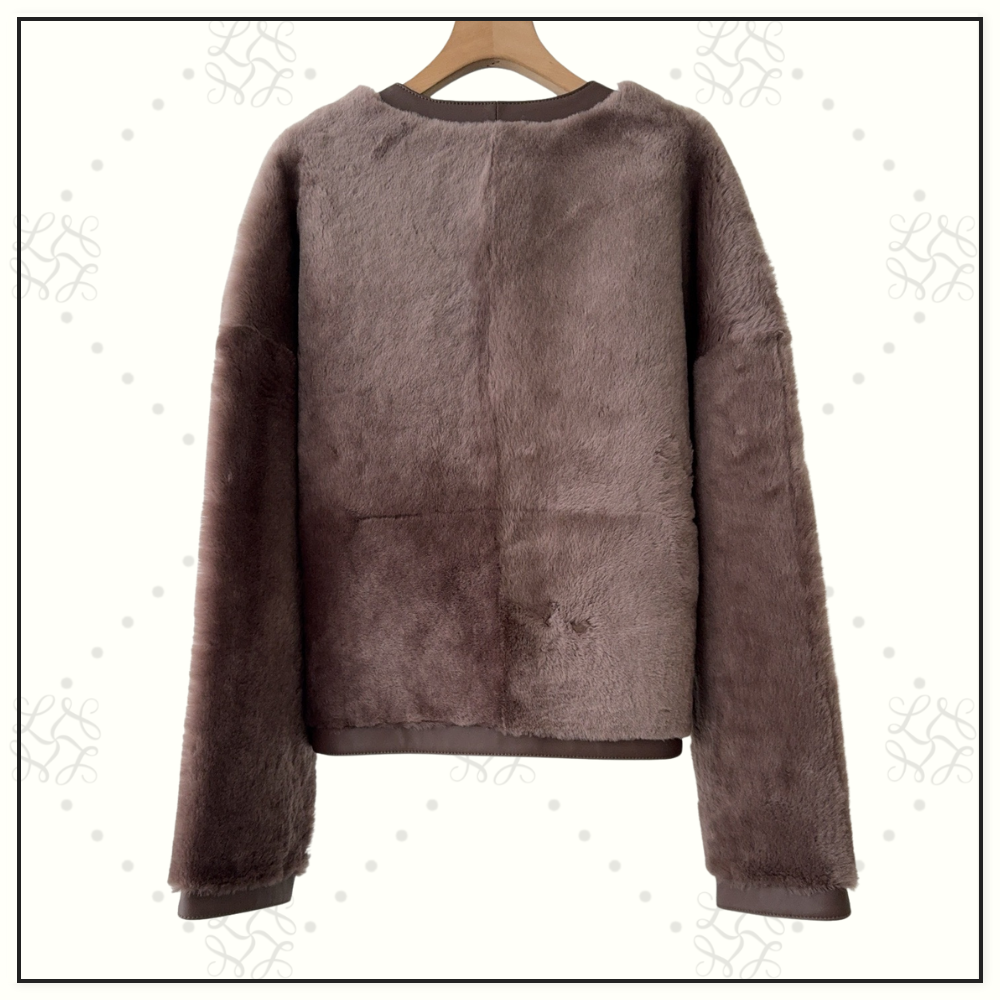 FUR COVER LEATHER JACKET