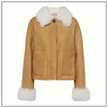 SHEARLING TRIM LEATHER JACKET