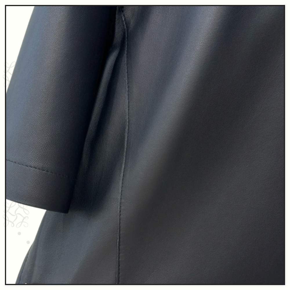 LAMBSKIN TRAPEZE SHORT SHIRT