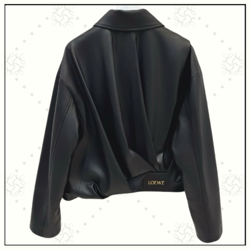 DRAPED LEATHER JACKET