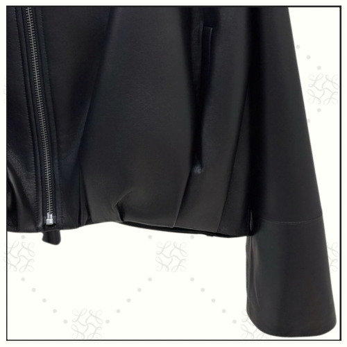 DRAPED LEATHER JACKET