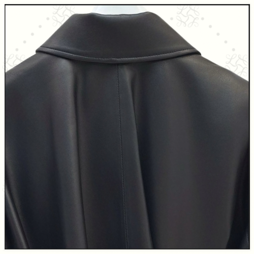 DRAPED LEATHER JACKET